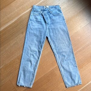 AGolde crisscross Blue Jeans